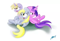 Size: 500x342 | Tagged: artist needed, safe, derpibooru import, amethyst star, derpy hooves, dinky hooves, pegasus, pony, equestria's best daughter, equestria's best mother, equestria's other best daughter, female, mare