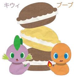 Size: 2550x2609 | Tagged: artist:itachi-roxas, charmander, crossover, derpibooru import, food, japanese, macaron, pokémon, safe, spike