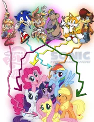 Size: 632x818 | Tagged: antoine d'coolette, applejack, bunnie rabbot, comparison, copy and paste, crossover, cut and paste, derpibooru import, fluttershy, mane six, miles "tails" prower, pinkie pie, rainbow dash, rarity, rotor, safe, sally acorn, satam, sonic the hedgehog, sonic the hedgehog (series), twilight sparkle