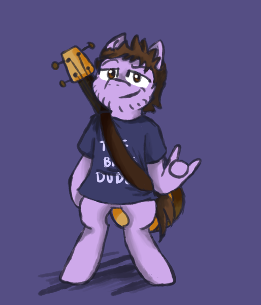 Size: 600x700 | Tagged: safe, artist:destroymuse, derpibooru import, ponified, anthro, earth pony, pony, unguligrade anthro, band, bass guitar, bipedal, devil horn (gesture), how the hoof?, muse, musical instrument