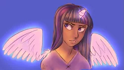 Size: 651x369 | Tagged: alicorn, artist:skippyrip, derpibooru import, horn, horned humanization, human, humanized, safe, solo, twilight sparkle, twilight sparkle (alicorn), winged humanization, wings