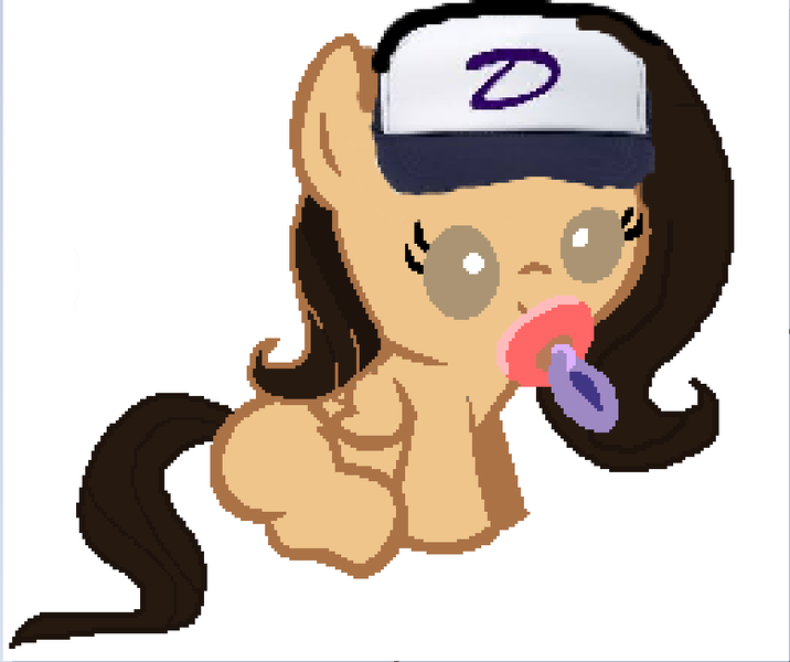 Size: 778x652 | Tagged: safe, derpibooru import, ponified, pony, baby, baby pony, clementine (walking dead), hat, the walking dead, the walking dead game