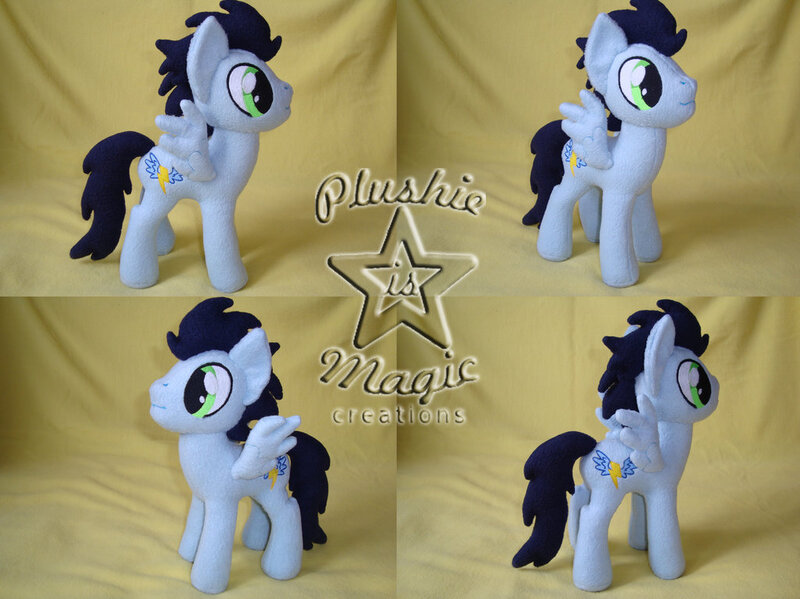 Size: 1024x767 | Tagged: artist:sunflowertiger, custom, derpibooru import, irl, old cutie mark, photo, plushie, safe, soarin', toy