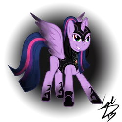 Size: 5000x5000 | Tagged: safe, artist:j3ryckz, derpibooru import, twilight sparkle, twilight sparkle (alicorn), alicorn, pony, absurd resolution, armor, corrupted, female, mare, solo, tyrant sparkle