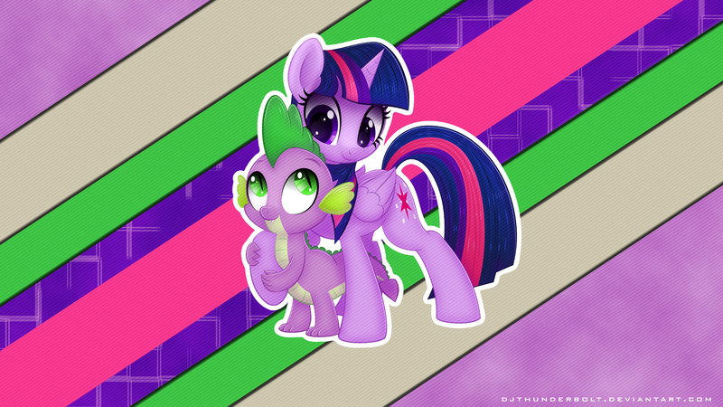 Size: 1920x1080 | Tagged: safe, artist:ctb-36, artist:djthunderbolt, derpibooru import, spike, twilight sparkle, twilight sparkle (alicorn), alicorn, pony, female, hug, mare, vector, wallpaper