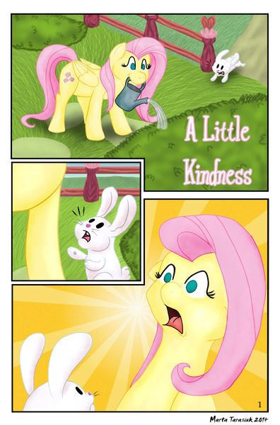 Size: 2025x3067 | Tagged: a little kindness (comic), angel bunny, artist:maerafey, comic, derpibooru import, fluttershy, safe