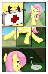 Size: 2025x3067 | Tagged: a little kindness (comic), artist:maerafey, comic, derpibooru import, fluttershy, medkit, safe