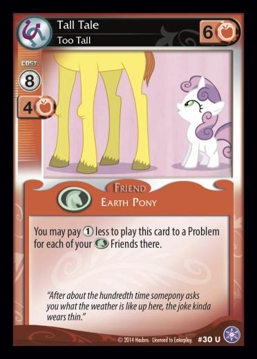 Size: 372x520 | Tagged: ccg, crystal games, derpibooru import, enterplay, merchandise, safe, sweetie belle, tall tale (character)