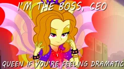 Size: 908x506 | Tagged: safe, derpibooru import, adagio dazzle, equestria girls, rainbow rocks, aria t'loak, caption, fin wings, image macro, mass effect, meme, ponied up, text, wings