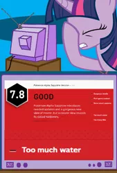 Size: 688x1016 | Tagged: derpibooru import, exploitable meme, facehoof, ign, meme, obligatory pony, pokémon, pokémon omega ruby and alpha sapphire, safe, stupid, tv meme, twilight sparkle