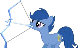 Size: 1024x634 | Tagged: archer (character), arrow, artist:archerinblue, bow and arrow, bow (weapon), derpibooru import, safe, scootablue, weapon