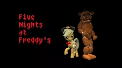 Size: 1024x578 | Tagged: animatronic, applefreddy, applejack, crossover, derpibooru import, five nights at aj's, five nights at freddy's, freddy fazbear, robot, safe, solo