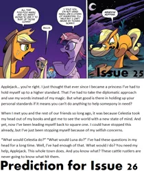 Size: 636x756 | Tagged: alicorn, applejack, derpibooru import, drama, idw, prediction, safe, spoiler:comic, spoiler:comic25, text, twilight sparkle, twilight sparkle (alicorn)