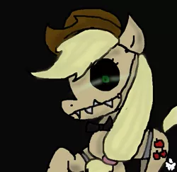 Size: 535x519 | Tagged: animatronic, applefreddy, applejack, creepy, derpibooru import, five nights at aj's, five nights at freddy's, robot, safe, solo