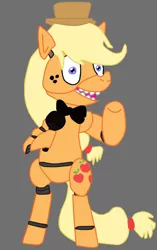 Size: 708x1127 | Tagged: animatronic, applefreddy, applejack, crazy face, derpibooru import, faic, five nights at aj's, five nights at freddy's, robot, safe, solo