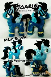 Size: 720x1088 | Tagged: artist:ponypassions, clothes, custom, derpibooru import, goggles, irl, photo, plushie, safe, soarin', toy, uniform, wonderbolts uniform