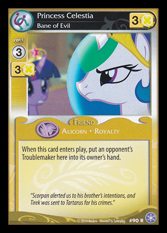 Size: 344x480 | Tagged: safe, derpibooru import, princess celestia, twilight sparkle, twilight sparkle (alicorn), alicorn, pony, card, ccg, crystal games, enterplay, female, mare, merchandise, mlp trading card game