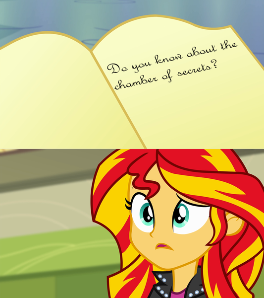 Size: 909x1024 | Tagged: safe, derpibooru import, sunset shimmer, equestria girls, book, chamber of secrets, exploitable meme, harry potter, journey book, meme, solo, sunset shimmer's book