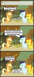 Size: 1024x2298 | Tagged: safe, artist:bronybyexception, derpibooru import, applejack, rainbow dash, soarin', spitfire, pony, ask honest applejack, bisexual, comic, double entendre, female, implied group sex, implied sex, implied shipping, implied threesome, innuendo, lesbian, male, old cutie mark, pointy ponies, polyamory, shipping, soarin' gets all the mares, soarindash, soarindashfire, soarinfire, spitdash, spread wings, straight, wingboner, wings