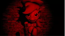 Size: 974x544 | Tagged: animatronic, applefreddy, applejack, creepy, crossover, derpibooru import, five nights at aj's, five nights at freddy's, looking at you, robot, safe, sharp teeth, solo, teeth, this will end in death, this will end in tears, this will end in tears and/or death