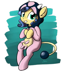 Size: 1063x1080 | Tagged: safe, artist:whatsapokemon, derpibooru import, oc, oc:milky way, unofficial characters only, cow, miltank, pony, clothes, cosplay, costume, crotchboobs, cute, female, looking at you, mare, nudity, pokémon, simple background, smiling, solo, teats, transparent background, udder