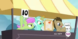 Size: 1920x975 | Tagged: bird, chicken, derpibooru import, doctor whooves, edit, exploitable meme, hub logo, leap of faith, lyra heartstrings, lyra's score, meme, merry may, miss dimmsdale, safe, screencap, the fairly oddparents, time turner