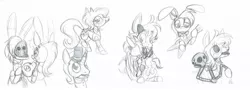 Size: 1024x367 | Tagged: safe, artist:kobra333, derpibooru import, ponified, pony, bonnie, chica, crossover, five nights at freddy's, five nights at freddy's 2, foxy, mangle, sketch, toy bonnie, toy freddy, traditional art