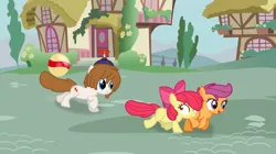 Size: 1532x858 | Tagged: safe, artist:iheartmlp237, derpibooru import, apple bloom, scootaloo, ponified, pony, balloon boy, five nights at freddy's, five nights at freddy's 2, ponyville