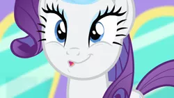 Size: 1280x720 | Tagged: source needed, useless source url, safe, derpibooru import, screencap, rarity, pony, unicorn, rarity takes manehattan, 8^y, cute, cute face, female, mare, open mouth, raribetes