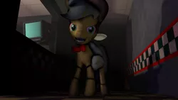 Size: 1024x576 | Tagged: animatronic, applefreddy, applejack, creepy, derpibooru import, five nights at aj's, five nights at freddy's, looking at you, robot, safe, solo