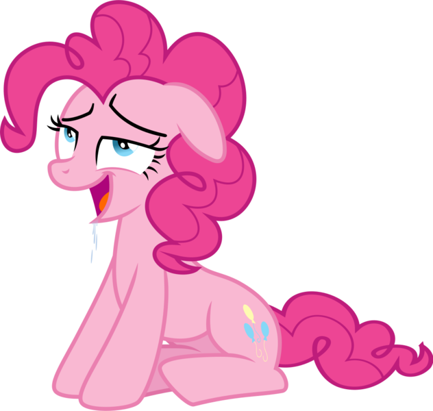 Size: 1094x1038 | Tagged: artist:jeatz-axl, creamy creamy frosting, derpibooru import, drool, pinkie pie, princess twilight sparkle (episode), safe, simple background, solo, svg, .svg available, transparent background, vector