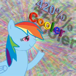 Size: 1000x1000 | Tagged: 20% cooler, 420, 420% cooler, derpibooru import, drugs, marijuana, rainbow dash, safe, smoke weed everyday