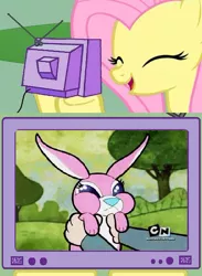 Size: 563x771 | Tagged: animal, derpibooru import, evil, exploitable meme, fluttershy, fs doesn't know what she's getting into, meme, obligatory pony, pure unfiltered evil, rabbit, safe, the grim adventures of billy and mandy, this will end in tears, tv meme