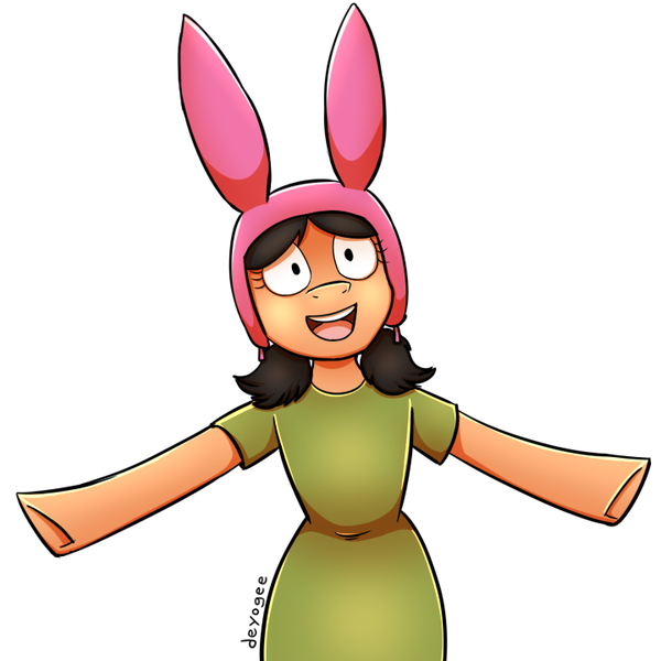 Size: 720x720 | Tagged: safe, artist:deyogee, derpibooru import, ponified, pony, bob's burgers, crossover, louise belcher, solo