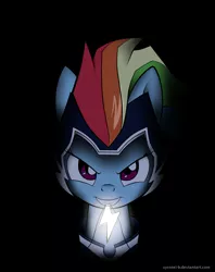 Size: 1024x1293 | Tagged: artist:sycotei-b, derpibooru import, power ponies, power ponies (episode), rainbow dash, safe, solo, zapp