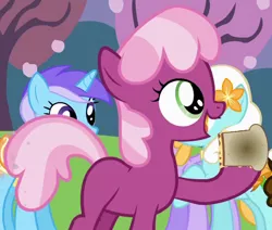 Size: 586x498 | Tagged: cheerilee, cheese, cheese sandwich (food), derpibooru import, female, filly, food, pinkie pride, safe, sandwich, screencap, younger