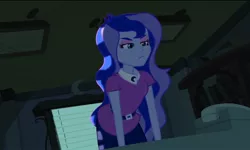 Size: 1568x940 | Tagged: safe, derpibooru import, edit, edited screencap, screencap, princess luna, equestria girls, equestria girls (movie), luna's office, no makeup edit, solo, vice principal luna