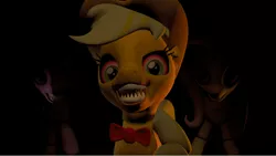 Size: 766x431 | Tagged: 3d, angry, animatronic, applefreddy, applejack, crazy face, creepy, creepy smile, derpibooru import, faic, five nights at aj's, flutterchica, fluttershy, poster, robot, safe, sharp teeth, smiling, source filmmaker, teeth, this will end in death, this will end in tears, this will end in tears and/or death, twibon, twilight sparkle, wallpaper