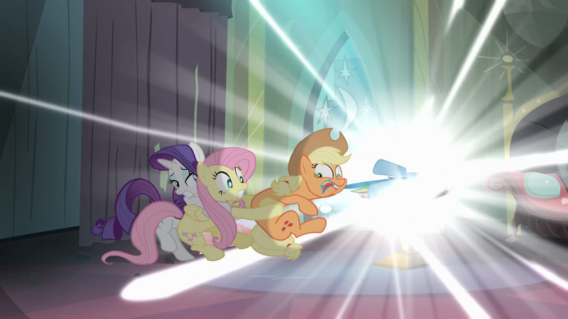 Size: 1920x1080 | Tagged: applejack, derpibooru import, faic, fluttershy, power ponies (episode), rainbow dash, rarity, safe, screencap