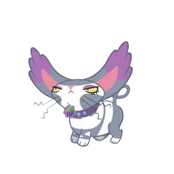 Size: 2500x2500 | Tagged: artist:navitaserussirus, cat, crossover, derpibooru import, opalescence, pets, pokémon, purugly, safe, solo