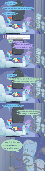 Size: 1200x4500 | Tagged: safe, artist:evil-dec0y, derpibooru import, rainbow dash, trixie, oc, oc:ghost, ghost, pony, undead, unicorn, comic:trixie vs., comic:trixie vs. hearth's warming, a christmas carol, comic, female, mare