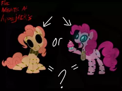 Size: 2048x1536 | Tagged: animatronic, cupcake, derpibooru import, five nights at aj's, five nights at freddy's, food, golden pinkie, pinkica pie, pinkie pie, robot, safe, solo