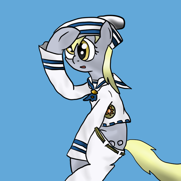 Size: 800x800 | Tagged: safe, artist:teb, derpibooru import, derpy hooves, pony, bipedal, bubble, clothes, crossover, jojo pose, jojo's bizarre adventure, jojolion, josefumi kujo, josuke higashikata (jojolion), manga, sailor uniform, solo, uniform