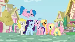 Size: 2400x1350 | Tagged: applejack (g1), artist:trulycourageous, derpibooru import, firefly, g1, g1 six, g1 to g4, generation leap, posey, safe, sparkler (g1), surprise, twilight sparkle