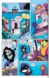 Size: 1879x2951 | Tagged: arcade, cheating, claw machine, comic, comic book, crane game, derpibooru import, pretty pretty pegasus, raven (teen titans), safe, starfire, teen titans go