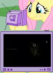 Size: 548x750 | Tagged: derpibooru import, exploitable meme, five nights at freddy's, five nights at freddy's 3, fluttershy, meme, obligatory pony, safe, springtrap, the ride never ends, tv meme