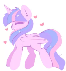 Size: 703x754 | Tagged: safe, artist:aquadiamonds, derpibooru import, twilight sparkle, twilight sparkle (alicorn), alicorn, pony, female, happy, heart, mare, solo