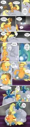 Size: 1052x4440 | Tagged: safe, artist:mad'n evil, derpibooru import, applejack, derpy hooves, oc, pegasus, pony, unicorn, aderpose, applebucking thighs, applebutt, belly, big belly, bubble butt, butt, chubby, chubby cheeks, comic, fat, featureless crotch, hat, huge belly, huge butt, immobile, impossibly large belly, impossibly large butt, impossibly large everything, key stone, large butt, mad pony - an expansive comic, magic, mega stone, morbidly obese, obese, plot, pokémon, rolls of fat, the ass was fat, weight gain, weight transfer