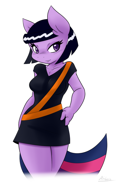 Size: 1246x1915 | Tagged: anthro, artist:ambris, clothes, cosplay, costume, derpibooru import, dress, fillmore!, ingrid, ingrid third, missing horn, multiple variants, safe, solo, twilight sparkle, voice actor joke