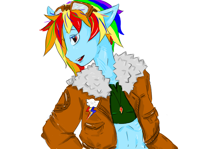 Size: 696x499 | Tagged: anthro, artist:yú, derpibooru import, pixiv, rainbow dash, safe, solo